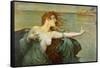 The Siren Sings Her Song Luring Sailors to Destruction-Leopold Schmutzler-Framed Stretched Canvas