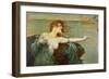 The Siren Sings Her Song Luring Sailors to Destruction-Leopold Schmutzler-Framed Art Print