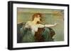 The Siren Sings Her Song Luring Sailors to Destruction-Leopold Schmutzler-Framed Art Print