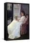 The Sister of the Artist at a Window-Berthe Morisot-Framed Stretched Canvas