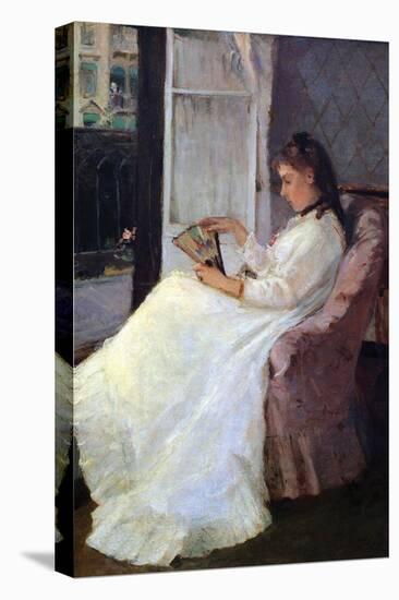 The Sister of the Artist at a Window-Berthe Morisot-Stretched Canvas