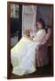 The Sister of the Artist at a Window-Berthe Morisot-Framed Art Print