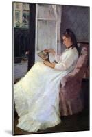 The Sister of the Artist at a Window-Berthe Morisot-Mounted Art Print