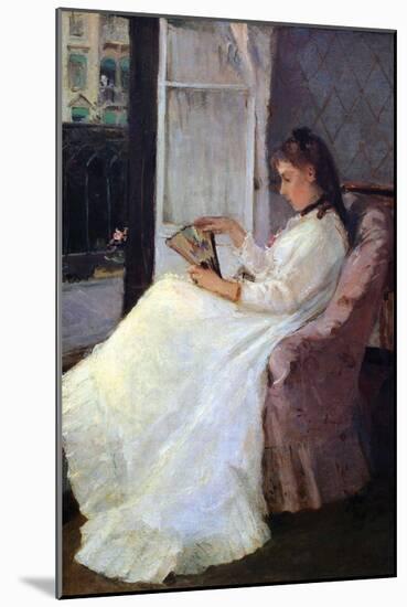 The Sister of the Artist at a Window-Berthe Morisot-Mounted Art Print