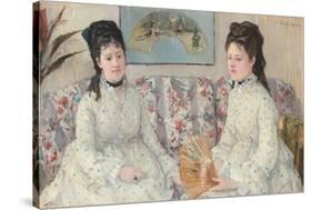 The Sisters, 1869 (Oil on Canvas)-Berthe Morisot-Stretched Canvas