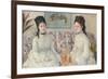 The Sisters, 1869 (Oil on Canvas)-Berthe Morisot-Framed Giclee Print