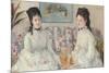 The Sisters, 1869 (Oil on Canvas)-Berthe Morisot-Mounted Giclee Print