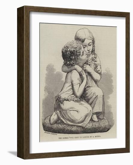 The Sisters, a Group in Marble, by a Munro-null-Framed Giclee Print