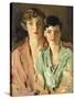 The Sisters, Joan and Marjory, 1927-Sir John Lavery-Stretched Canvas