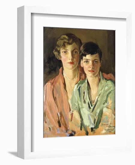 The Sisters, Joan and Marjory, 1927-Sir John Lavery-Framed Giclee Print