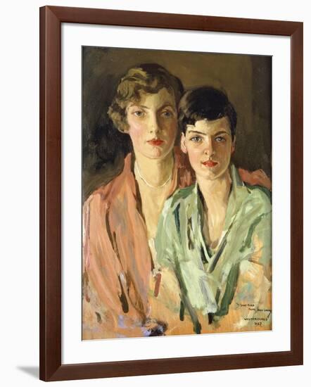 The Sisters, Joan and Marjory, 1927-Sir John Lavery-Framed Giclee Print