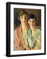 The Sisters, Joan and Marjory, 1927-Sir John Lavery-Framed Giclee Print