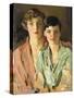 The Sisters, Joan and Marjory-Sir John Lavery-Stretched Canvas