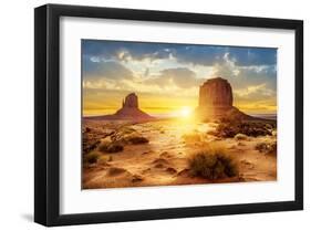 The Sisters Monument Valley-null-Framed Art Print