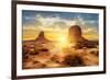 The Sisters Monument Valley-null-Framed Art Print