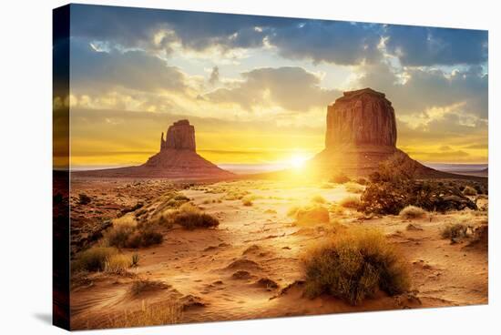 The Sisters Monument Valley-null-Stretched Canvas