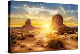 The Sisters Monument Valley-null-Stretched Canvas