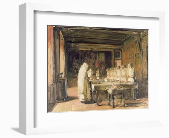 The Sisters of the Hospice de Beaune Saying Grace, end nineteenth century-Joseph Bail-Framed Giclee Print