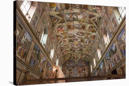 The Sistine Chapel by Michelangelo in the Vatican Museums, Rome, Lazio, Italy, Europe-Carlo-Stretched Canvas