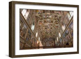 The Sistine Chapel by Michelangelo in the Vatican Museums, Rome, Lazio, Italy, Europe-Carlo-Framed Photographic Print