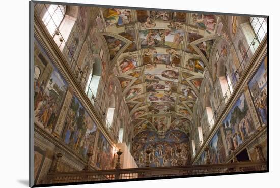 The Sistine Chapel by Michelangelo in the Vatican Museums, Rome, Lazio, Italy, Europe-Carlo-Mounted Photographic Print