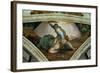 The Sistine Chapel; Ceiling Frescos after Restoration: David and Goliath-Michelangelo Buonarroti-Framed Giclee Print