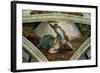 The Sistine Chapel; Ceiling Frescos after Restoration: David and Goliath-Michelangelo Buonarroti-Framed Giclee Print