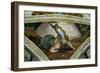 The Sistine Chapel; Ceiling Frescos after Restoration: David and Goliath-Michelangelo Buonarroti-Framed Giclee Print