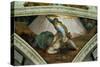 The Sistine Chapel; Ceiling Frescos after Restoration: David and Goliath-Michelangelo Buonarroti-Stretched Canvas