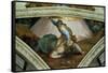 The Sistine Chapel; Ceiling Frescos after Restoration: David and Goliath-Michelangelo Buonarroti-Framed Stretched Canvas