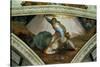 The Sistine Chapel; Ceiling Frescos after Restoration: David and Goliath-Michelangelo Buonarroti-Stretched Canvas