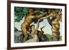 The Sistine Chapel; Ceiling Frescos after Restoration, Original Sin-Michelangelo Buonarroti-Framed Giclee Print