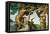 The Sistine Chapel; Ceiling Frescos after Restoration, Original Sin-Michelangelo Buonarroti-Framed Stretched Canvas