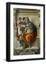 The Sistine Chapel; Ceiling Frescos after Restoration, the Delphic Sibyl-Michelangelo Buonarroti-Framed Giclee Print