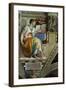 The Sistine Chapel; Ceiling Frescos after Restoration, the Erithrean Sibyl-Michelangelo Buonarroti-Framed Giclee Print