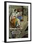 The Sistine Chapel; Ceiling Frescos after Restoration, the Erithrean Sibyl-Michelangelo Buonarroti-Framed Giclee Print