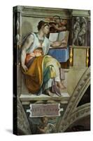 The Sistine Chapel; Ceiling Frescos after Restoration, the Erithrean Sibyl-Michelangelo Buonarroti-Stretched Canvas