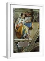 The Sistine Chapel; Ceiling Frescos after Restoration, the Erithrean Sibyl-Michelangelo Buonarroti-Framed Giclee Print