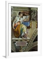 The Sistine Chapel; Ceiling Frescos after Restoration, the Erithrean Sibyl-Michelangelo Buonarroti-Framed Giclee Print