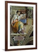 The Sistine Chapel; Ceiling Frescos after Restoration, the Erithrean Sibyl-Michelangelo Buonarroti-Framed Giclee Print