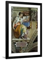 The Sistine Chapel; Ceiling Frescos after Restoration, the Erithrean Sibyl-Michelangelo Buonarroti-Framed Premium Giclee Print