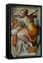 The Sistine Chapel; Ceiling Frescos after Restoration, the Libyan Sibyl-Michelangelo Buonarroti-Framed Stretched Canvas