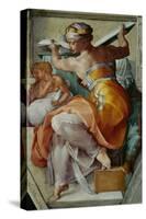 The Sistine Chapel; Ceiling Frescos after Restoration, the Libyan Sibyl-Michelangelo Buonarroti-Stretched Canvas