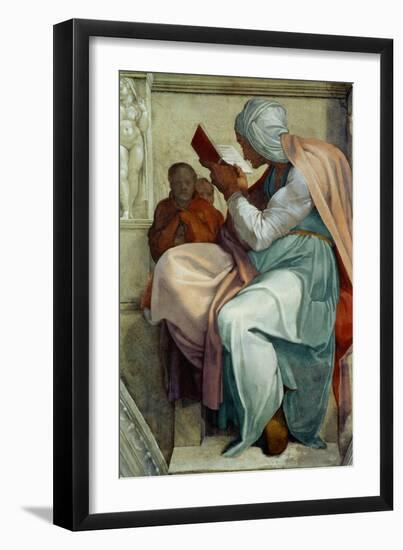 The Sistine Chapel; Ceiling Frescos after Restoration, the Persian Sybil-Michelangelo Buonarroti-Framed Giclee Print