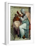 The Sistine Chapel; Ceiling Frescos after Restoration, the Persian Sybil-Michelangelo Buonarroti-Framed Giclee Print