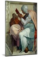 The Sistine Chapel; Ceiling Frescos after Restoration, the Persian Sybil-Michelangelo Buonarroti-Mounted Giclee Print