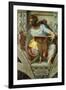 The Sistine Chapel; Ceiling Frescos after Restoration, the Prophet Daniel-Michelangelo Buonarroti-Framed Premium Giclee Print