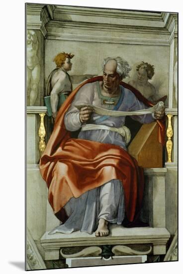 The Sistine Chapel; Ceiling Frescos after Restoration, the Prophet Joel-Michelangelo Buonarroti-Mounted Giclee Print