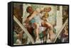 The Sistine Chapel; Ceiling Frescos after Restoration, the Prophet Jonah-Michelangelo Buonarroti-Framed Stretched Canvas