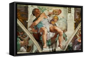 The Sistine Chapel; Ceiling Frescos after Restoration, the Prophet Jonah-Michelangelo Buonarroti-Framed Stretched Canvas